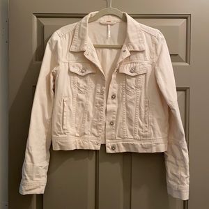 Free People ivory denim jacket